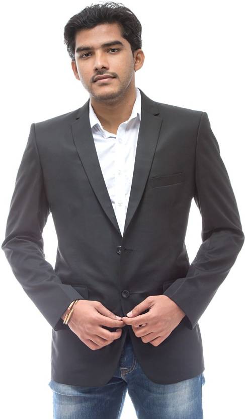 Is aan het huilen stapel Westers Suitstudio Solid Single Breasted Formal Men Blazer - Buy Dark Black  Suitstudio Solid Single Breasted Formal Men Blazer Online at Best Prices in  India | Flipkart.com