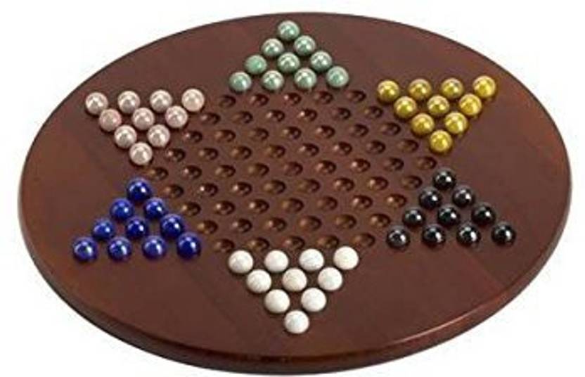 Chh 15" Jumbo Chinese Checkers With Marbles Strategy & War Games Board