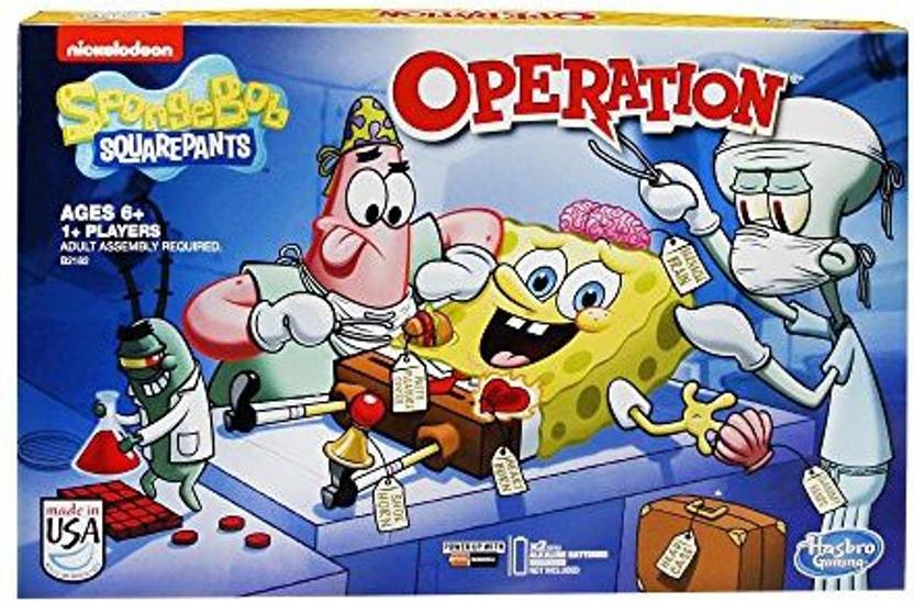 Hasbro Spongebob Squarepants Operation Board Game Hasbro Spongebob Squarepants Operation Board Game