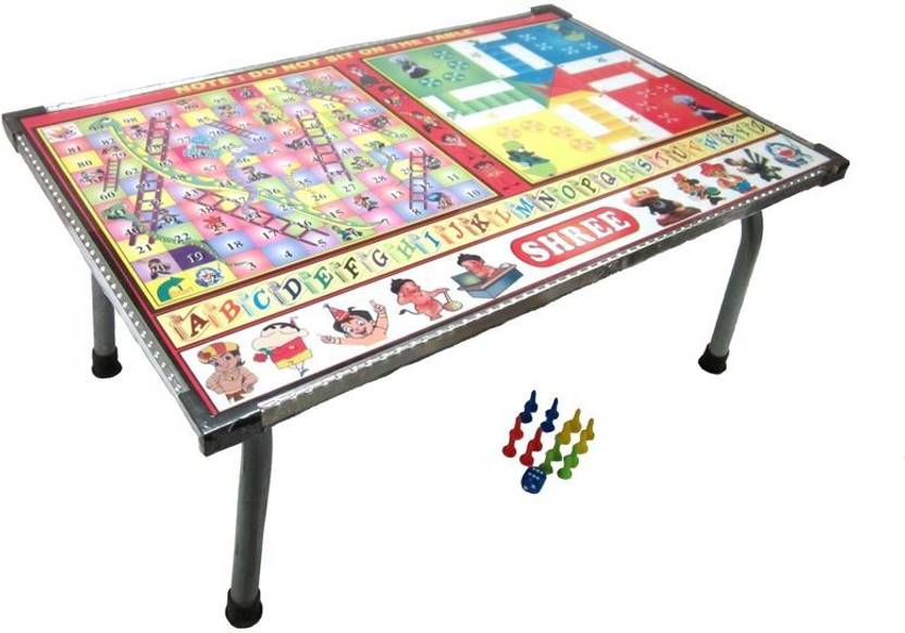 Vt Multipurpose Wooden Foldable Bed Table For Kids With Ludo Board Vt Multipurpose Wooden Foldable Bed Table For Kids With Ludo Board Game