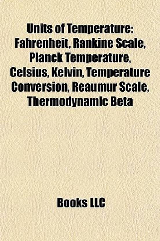 Units Of Temperature Fahrenheit Rankine Scale Planck