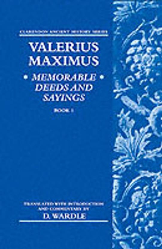 valerius maximus memorable deeds