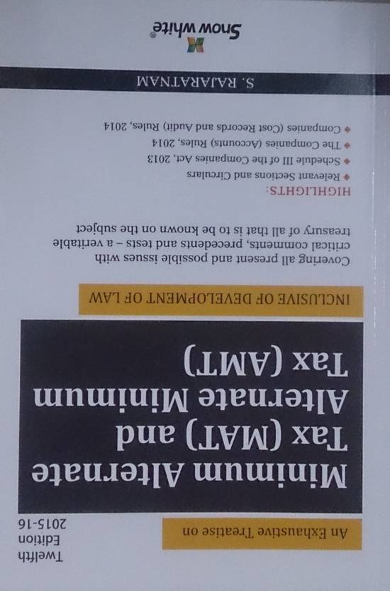 A Exhaustive Treatise On Minimum Alternate Tax Mat And