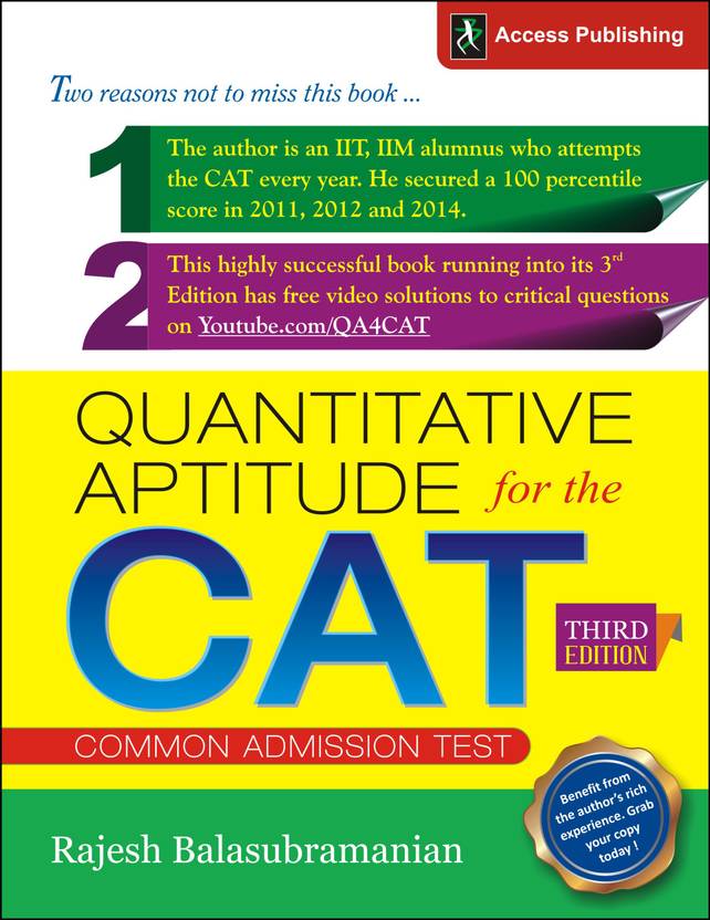 Quantitative Aptitude for the CAT 3 Edition Buy Quantitative Aptitude