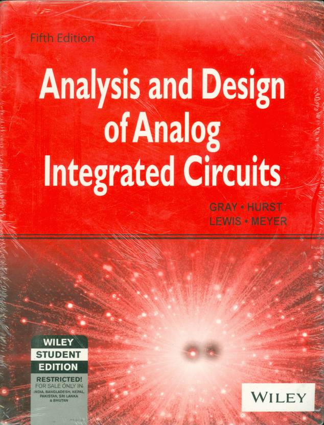 Analysis and Design of Analog Integrated Circuits Buy Analysis and