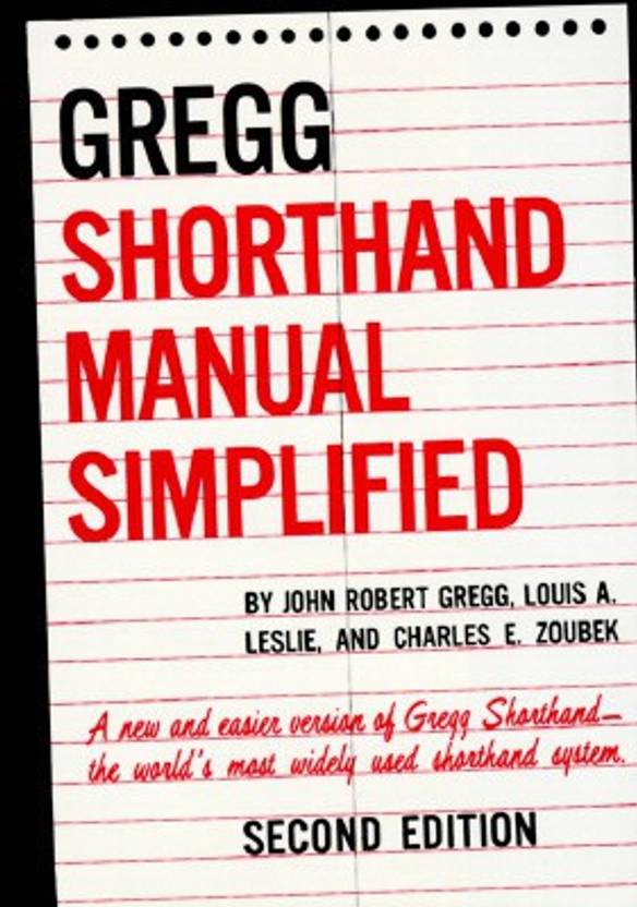 The GREGG Shorthand Manual Simplified Buy The GREGG Shorthand Manual