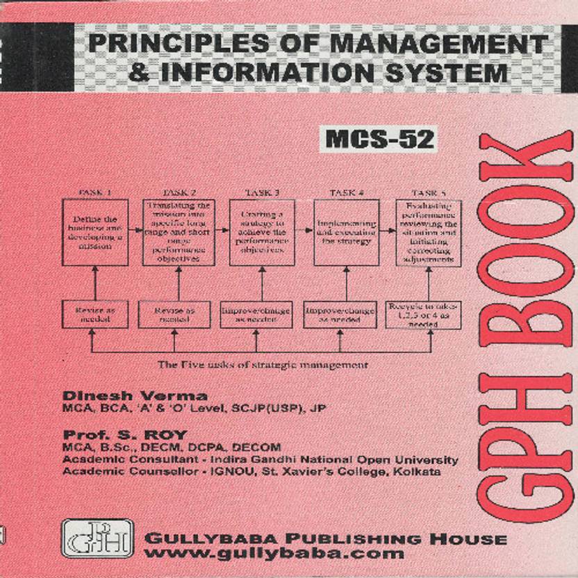 MCS052 Principles of Management & Information Systems (IGNOU Help book
