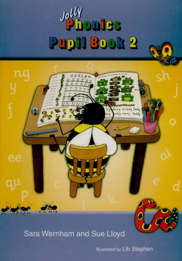 Teach child how to read Jolly Phonics Pupil Book 2 Black And White
