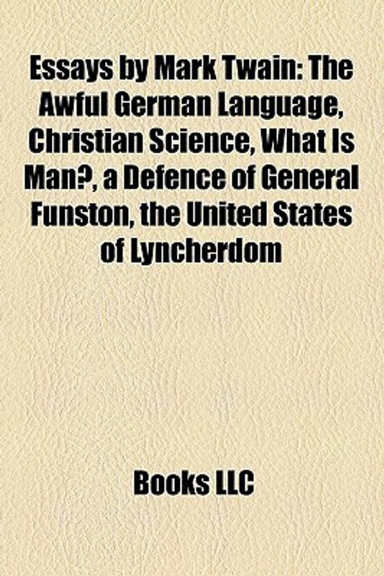 Mark twain essay the awful german language