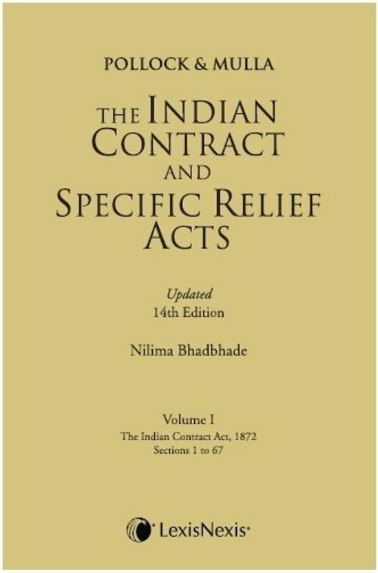 The Indian Contract And Specific Relief Acts Set Of 2 - 