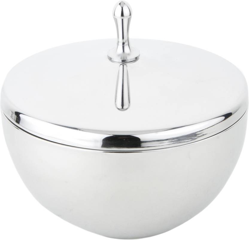 Homeish Double Walled Serving Bowl with Lid Stainless Steel Serving