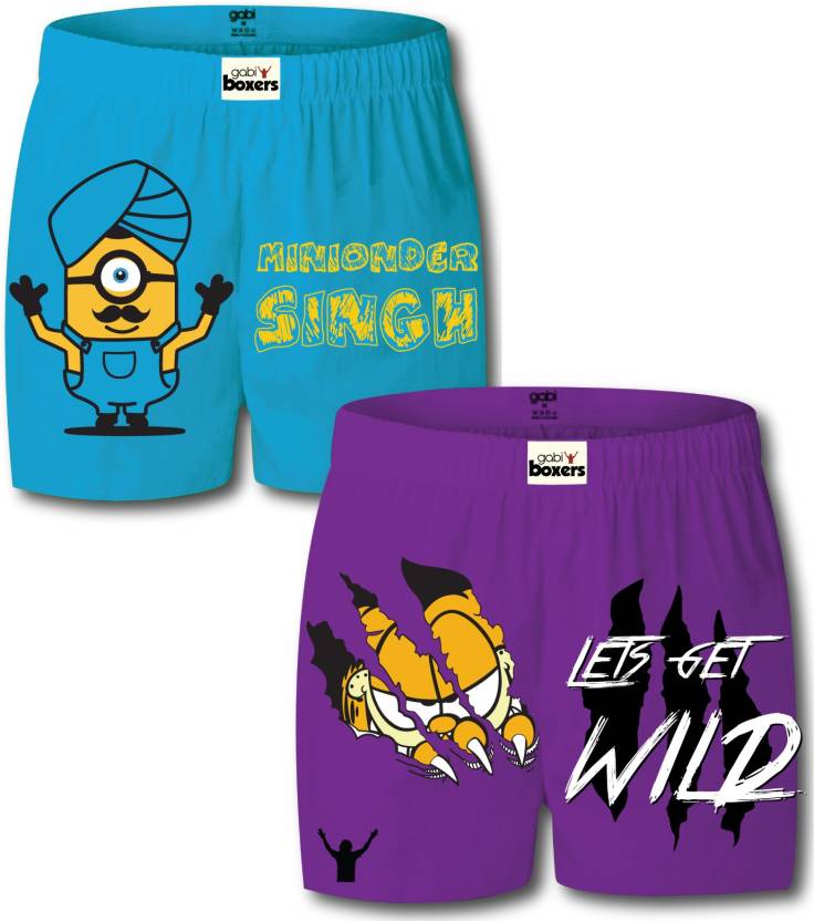 gabi Cartoon Graphic Print Men Boxer - Buy Purple, Blue gabi Cartoon  Graphic Print Men Boxer Online at Best Prices in India 