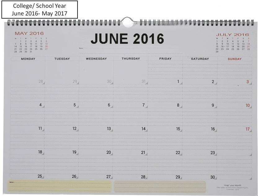 mapyourmonth college year planner 2016 2017 wall calendar price in