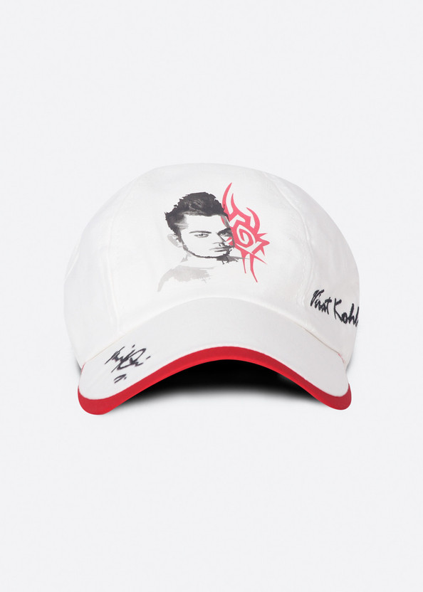 Buy Half White Virat Kohli Printed Cap 