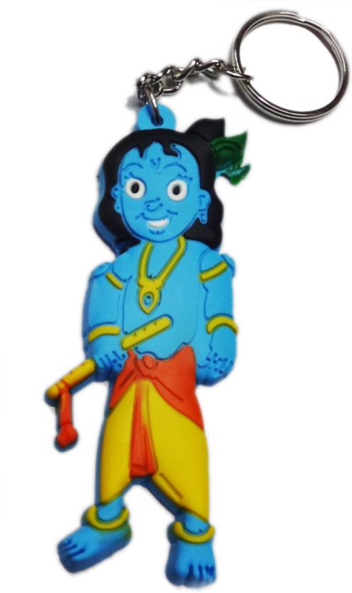 fashion fever classy krishna cartoon rubber keychain key chain