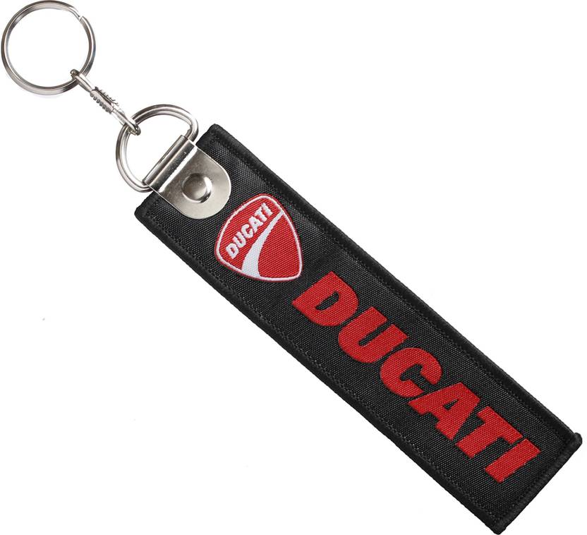 Techpro Doublesided Cloth Red Ducati Key Chain