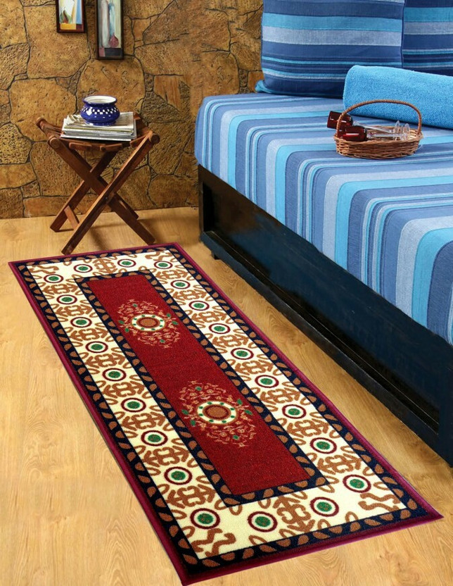 Sparklings 2 ft  X 5 ft Chenille Runner(Rectangle, Multicolor)