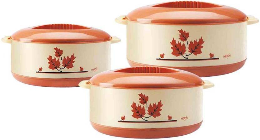 Milton Orchid JR. Set .45/.85/1.5 Ltrs Gift Set Pack of 3 Thermoware Casserole Set 450 ml