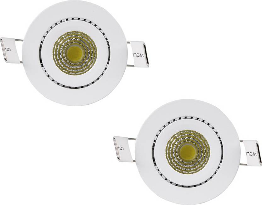 Smart 6w Led Cob Movable Gold Spot Light Pack Of 2pcs Recessed