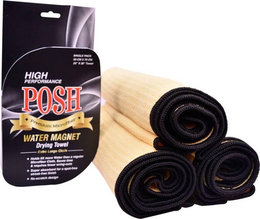 Posh Water Magnet Pack Of 3 Wet And Dry Microfibre Cleaning Cloth