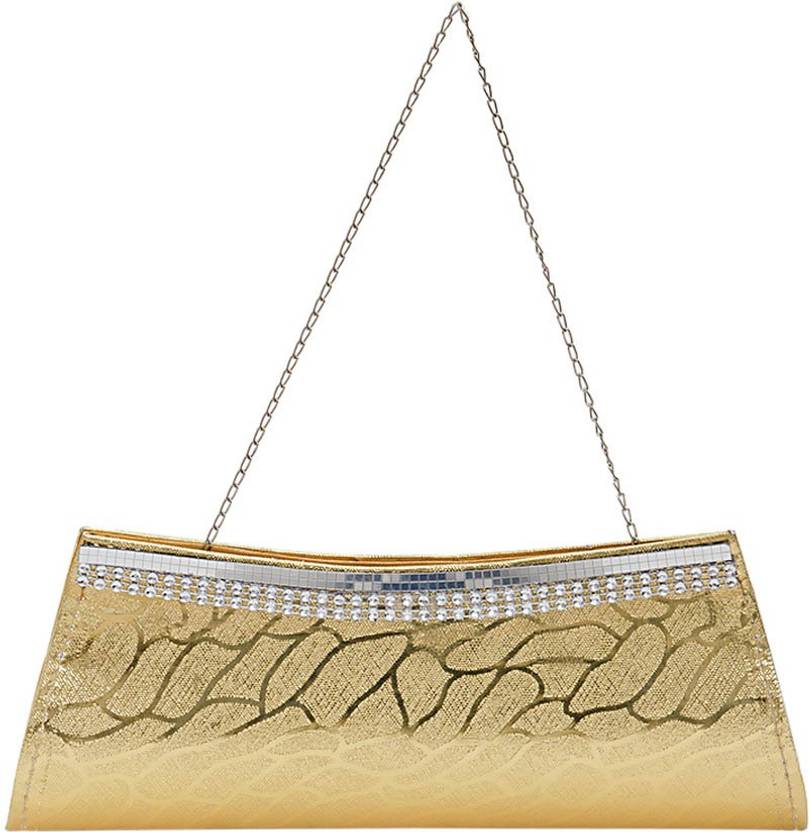 Desh Gold Clutch Golden Price In India Flipkart Desh Gold Clutch