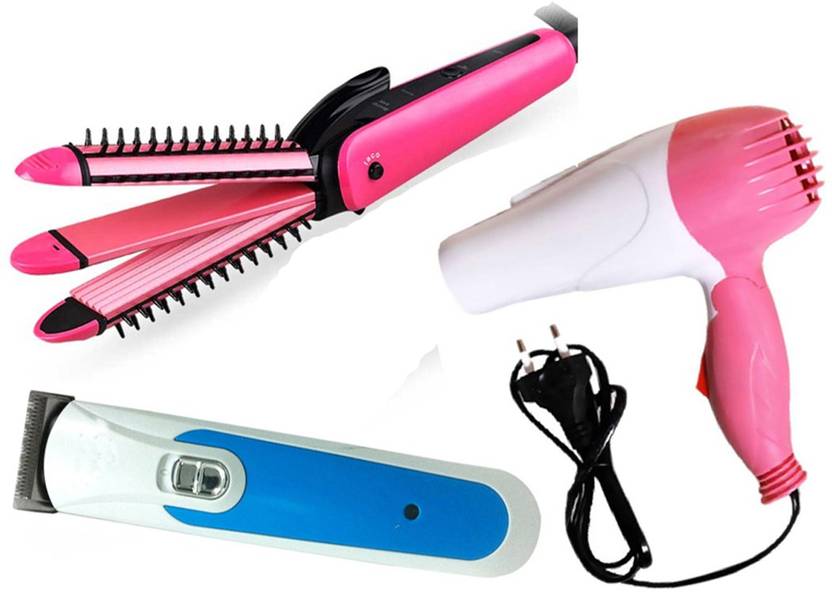 Liance Bazar Combo Of 3 In 1 Straightener Curler Crimper Dryer Liance Bazar Combo Of 3 In 1 Straightener Curler Crimper Dryer Trimmer
