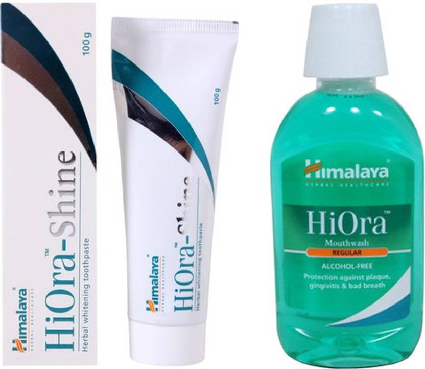 Himalaya Herbals Hiorashine Toothpaste and Hiora Regular Mouthwash