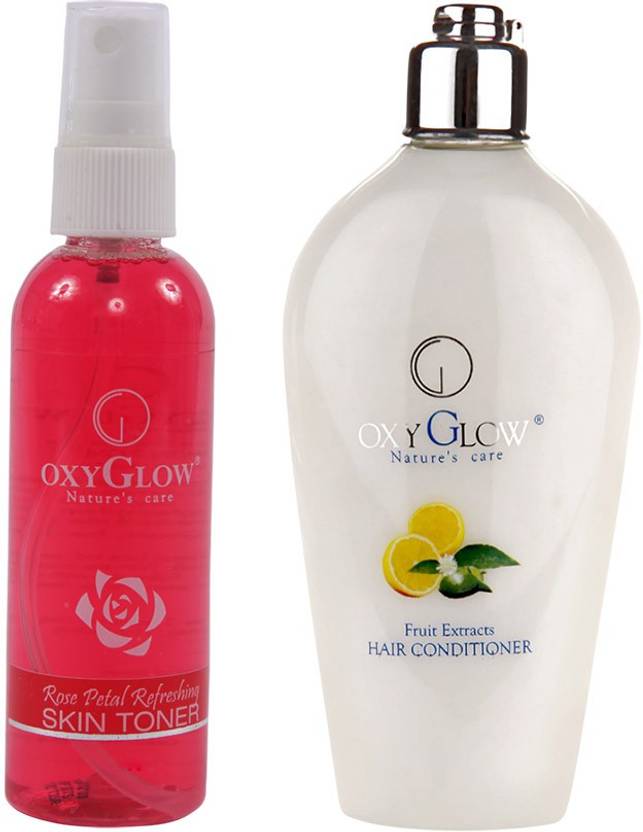 Oxyglow Rose Petal Refershing Skin Toner Fruit Extract Hair
