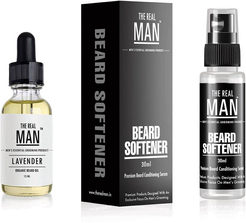 The Real Man Beard Mustache Hair Oil Lavender 15ml Softener