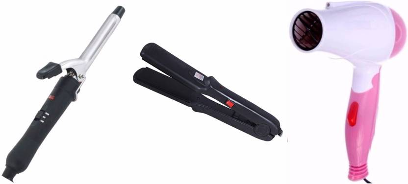 3p Kart Combo Pack Of Hair Dryer Hair Curler And Hair Straightener