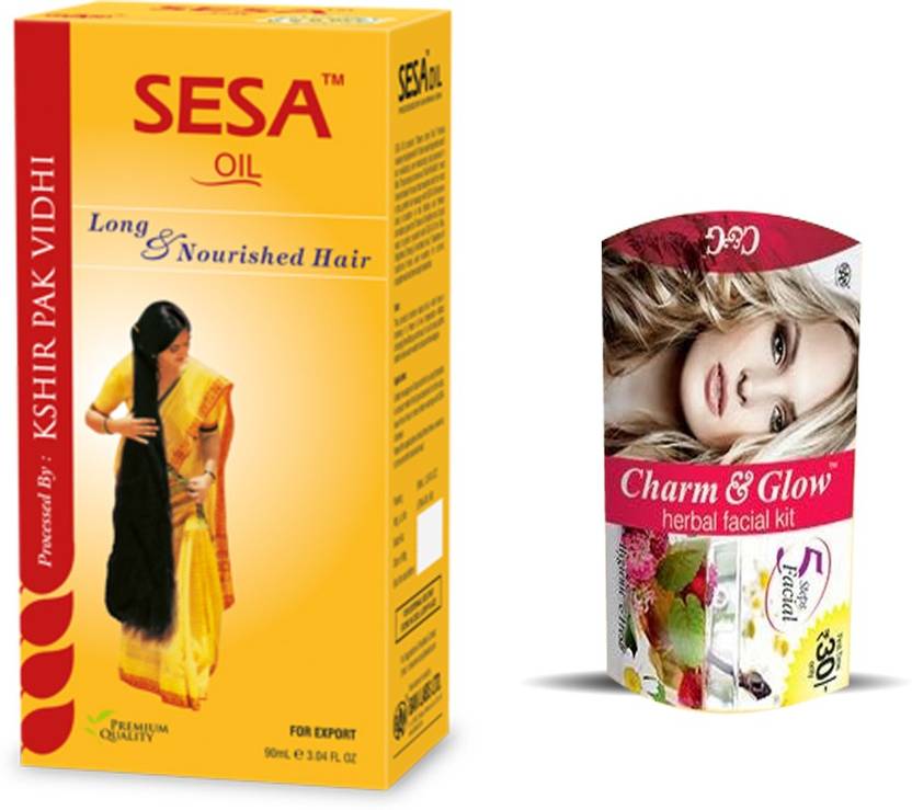 Ban Lab Sesa Hair Oil With Glow And Charm Facial Kit Price In