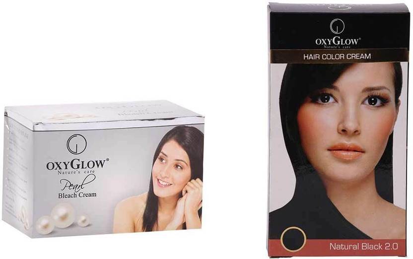 Oxyglow Prarl Bleach Cream Hair Colour Cream Black Price In