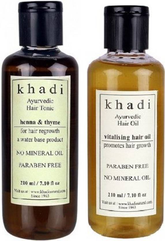 Khadi Natural Ayurvedic Hair Regrowth Tonic With Oil Paraben Free