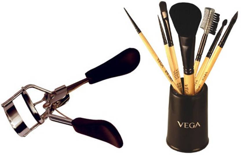 Vega Set Of 7 Brush Evs 07 With Eye Lash Curler Ec 02 Price In India