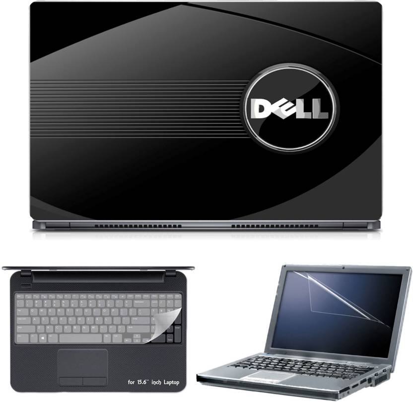 Skin Yard 3in1 Combo Dell Background Laptop Skin with Screen Protector & Keyguard 15.6 Inch