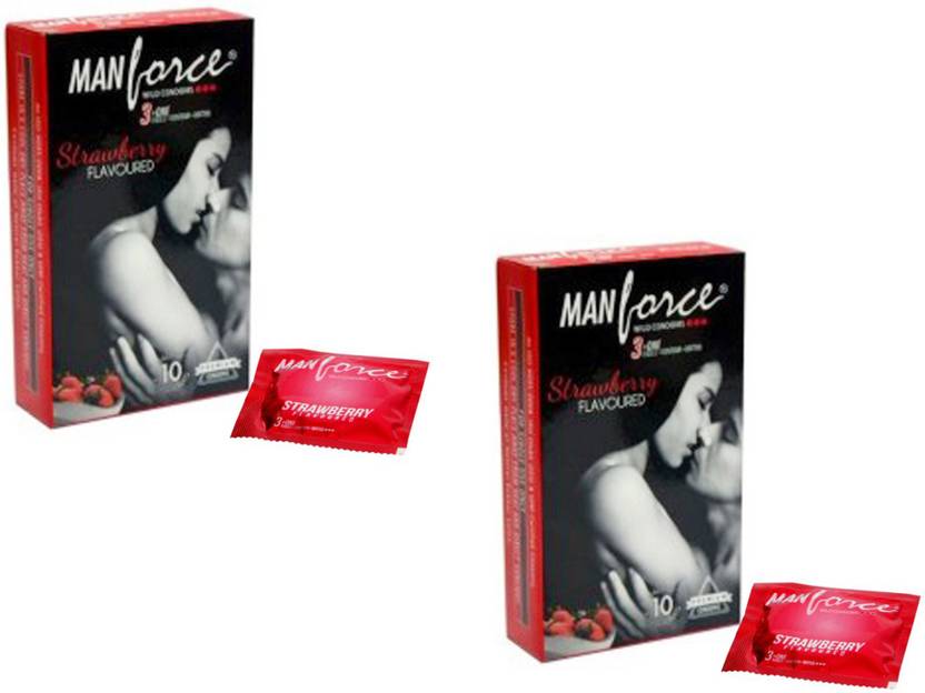 manforce strawberry 3 in one wild condom price in india buy