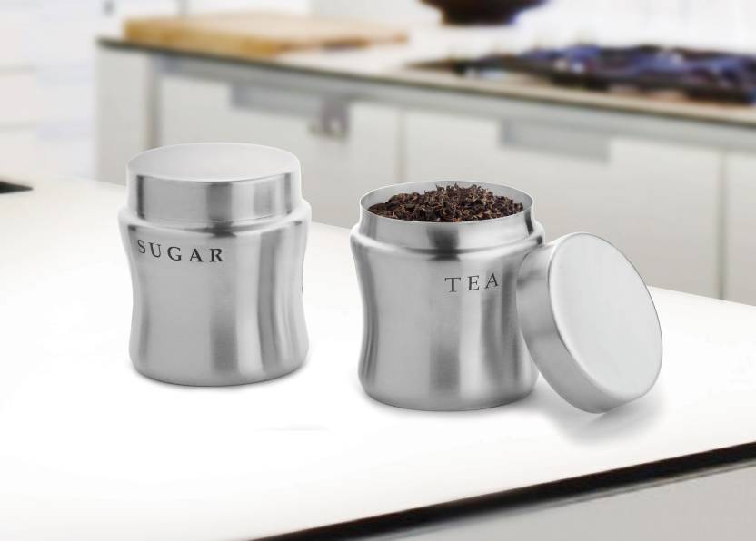 For 129/-(71% Off) Classic Essentials - 500 ml Stainless Steel Tea, Coffee & Sugar Container (Pack of 2, Silver) at Flipkart