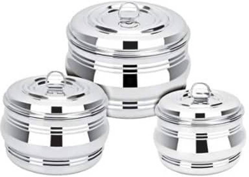 Ratna Burger Puri Dabba 1*3 - 1 L, 300 ml, 2 L Steel Grocery Container