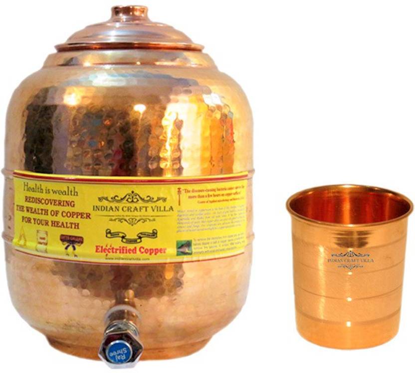 Indian Craft Villa Handmade 100% Pure Copper Volume 5.5 ...