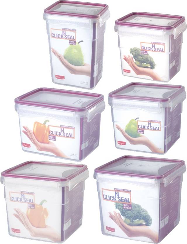 Princeware Click N Seal Timeless Tall Combo 11200 Ml Plastic Food Princeware Click N Seal Timeless Tall Combo 11200 Ml Plastic Food Storage