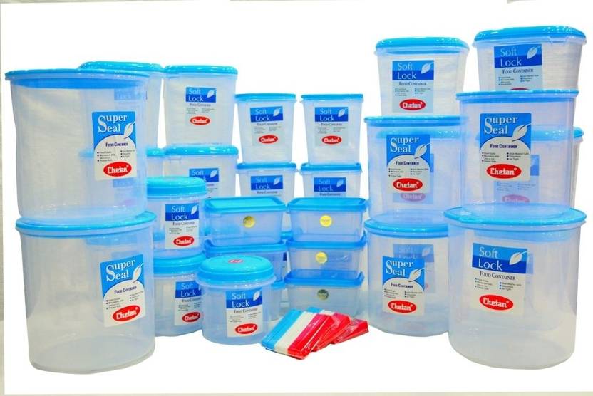 Product Page Large Vertical At Chetan 51 Pc Multipurpose Plastic Kitchen Storage Container Set With Clip Locks 5000 Ml