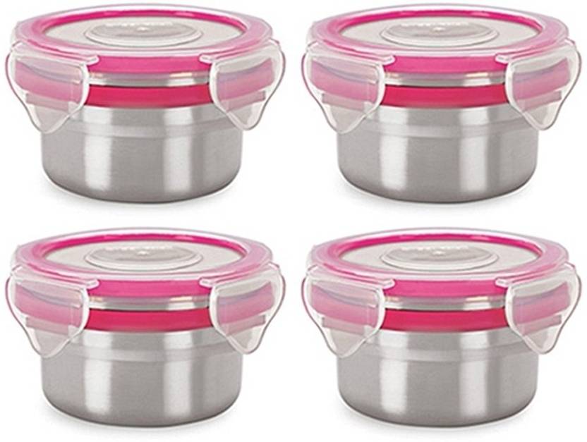 Steel Lock Airtight Storage 4 Pc 1101 Containers Combo 100 Ml Steel Lock Airtight Storage 4 Pc 1101 Containers Combo 100 Ml Plastic