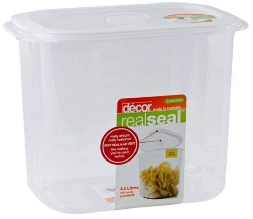 Decor Realseal Tall Oblong 4 5 L 4500 Ml Plastic Grocery