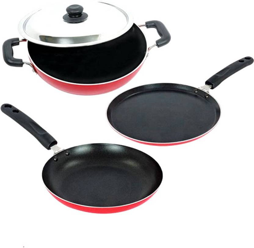 Om Ganga NonStick Induction Bottom Cookware Set Price in India Buy