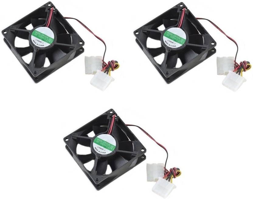 Verity Computer Cabinet High Speed Cooling Fan 80mm X 3 Black