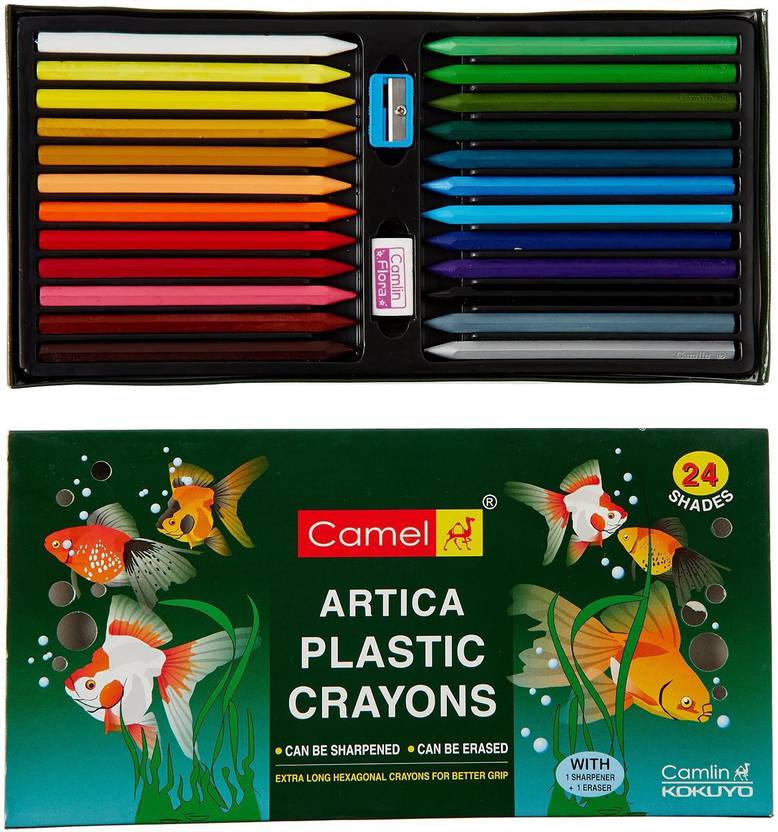 Camlin Camel Plastic Crayons 24 Shades Crayons