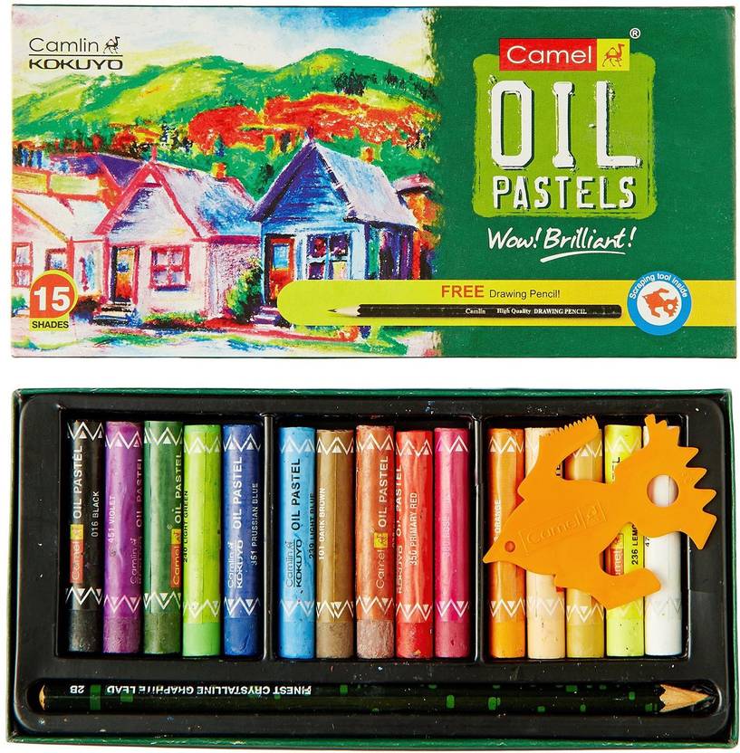 Camlin Camel Oil Pastel 15 Shades Crayons