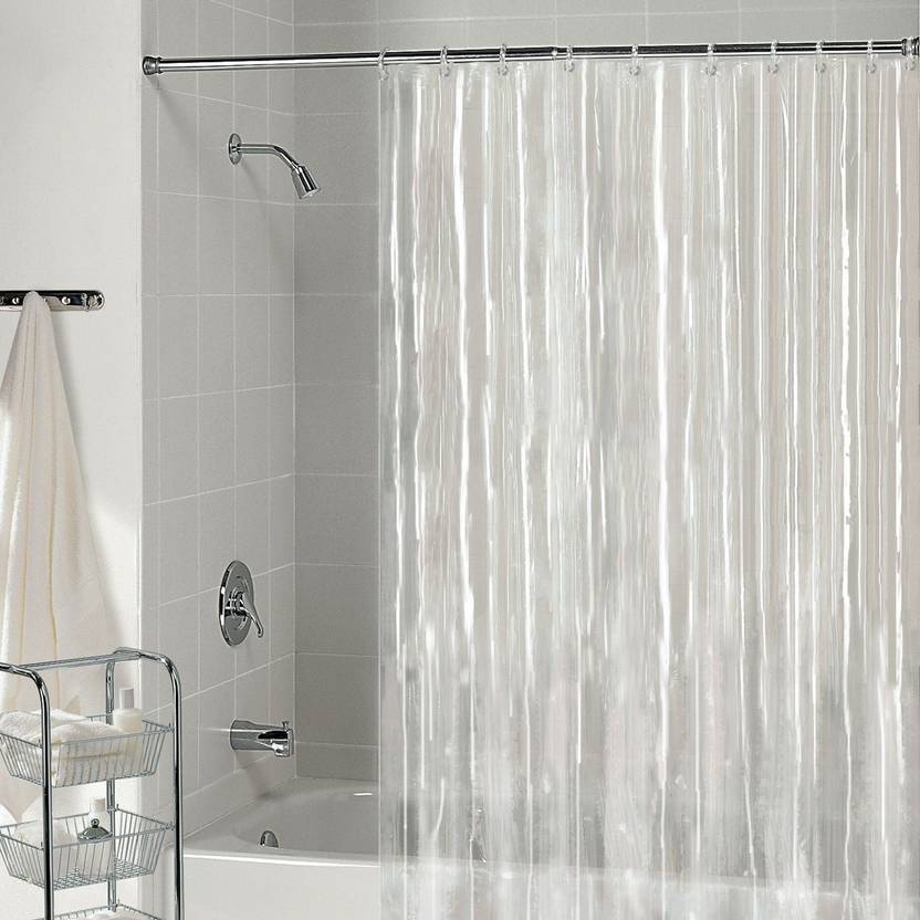 Susi Creation 90 Inch 3 Ft Pvc Shower Curtain Single Curtain