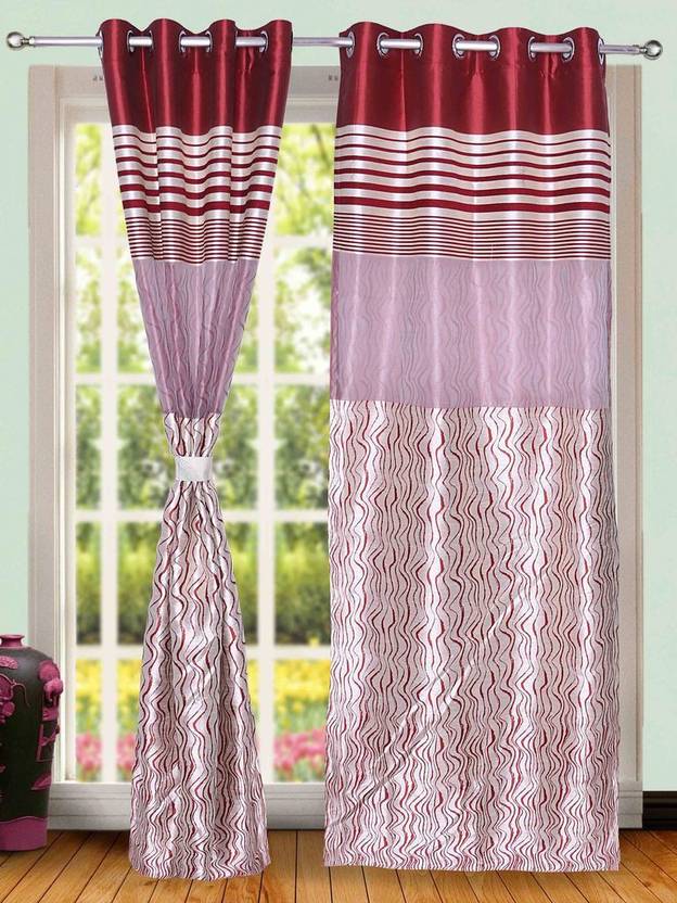 Wind Drape 213 Cm 7 Ft Polyester Door Curtain Pack Of 2
