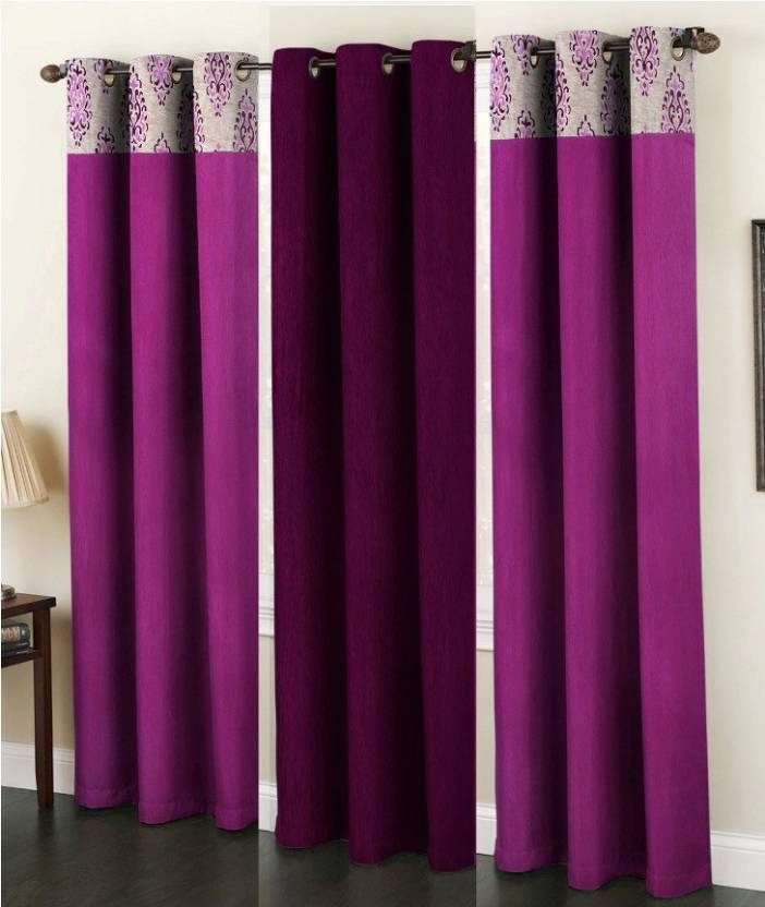 Supreme Home Collective 213 cm (7 ft) Polyester Door Curtain (Pack Of 3 ...